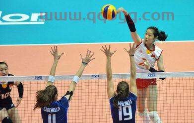 中国女排朱婷扣球集锦动图（朱婷扣扁排球）